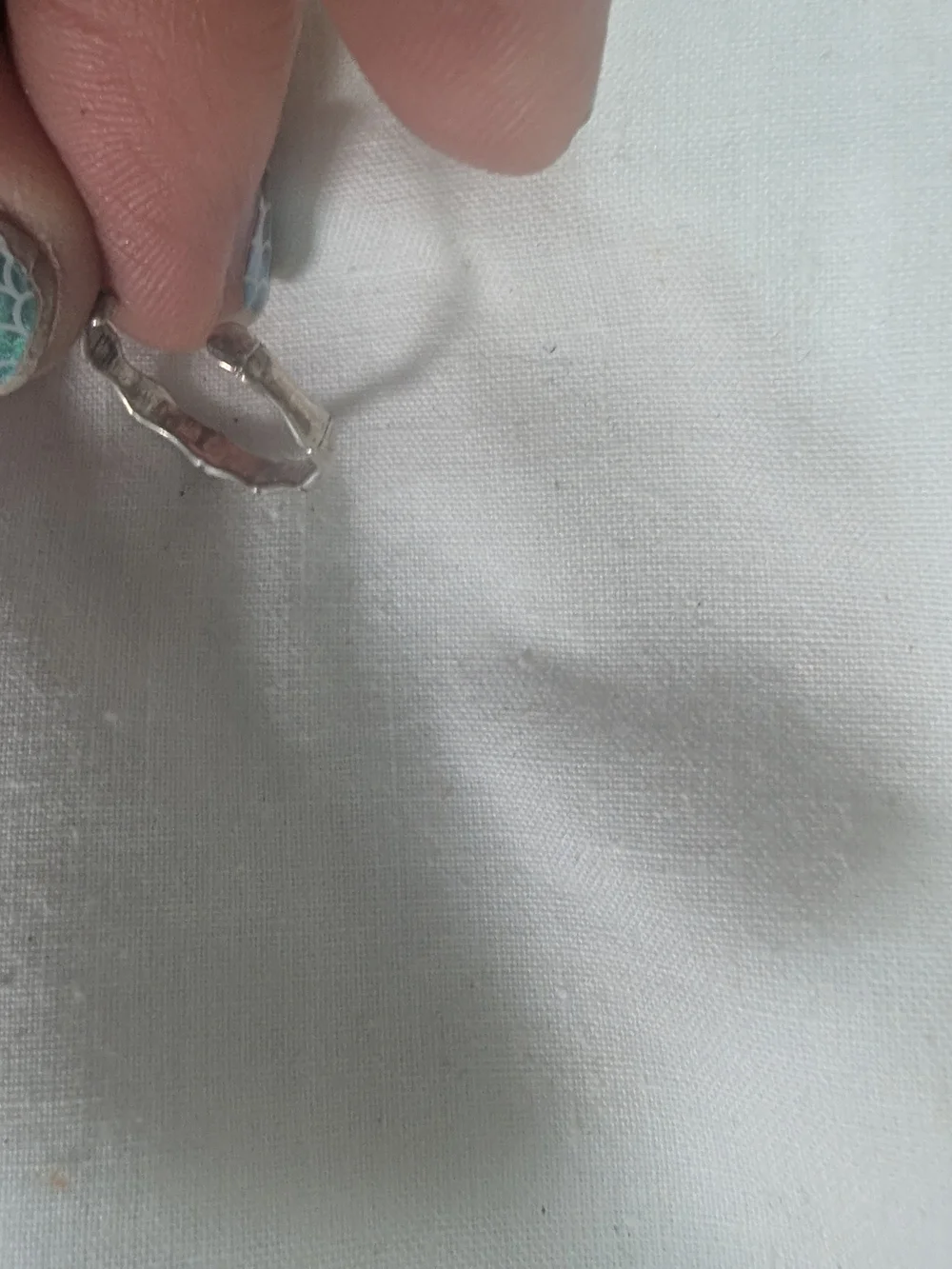 Textured Signed Sterling Silver Branch Hoop Ear Cuff